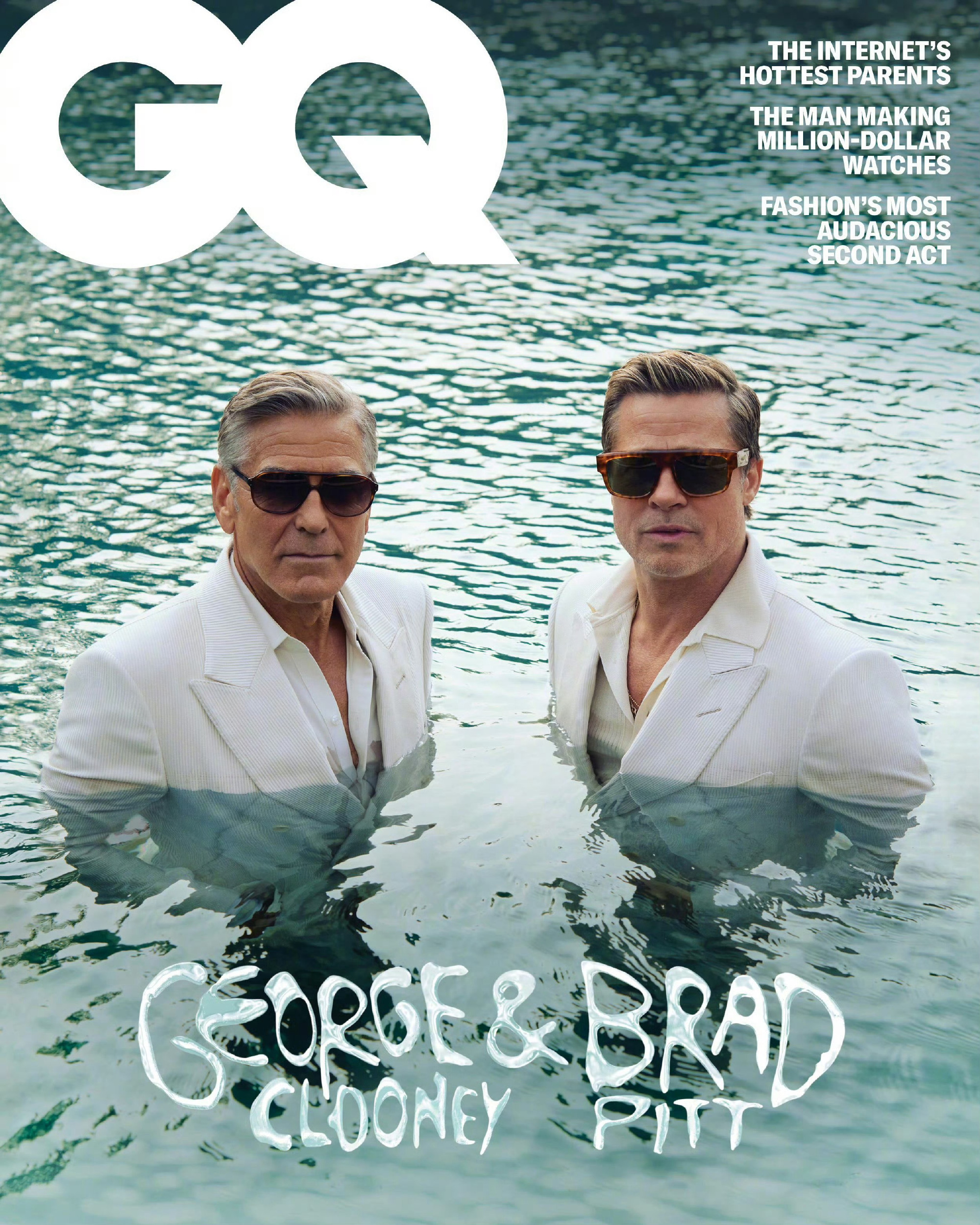 布拉德皮特和乔治克鲁尼登《GQ》杂志封面